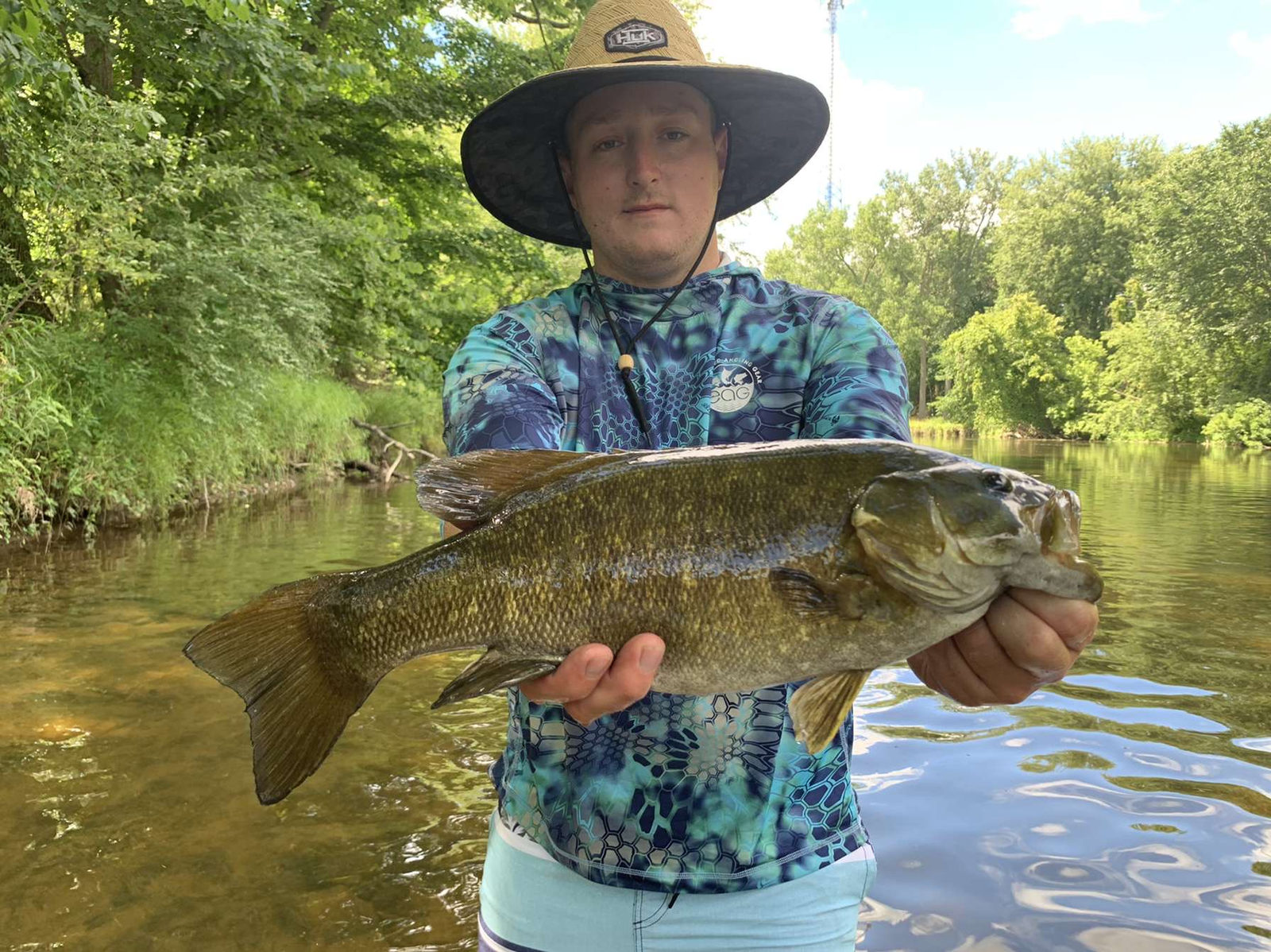A smallmouth bass caught on the Huron River Chain of Lakes